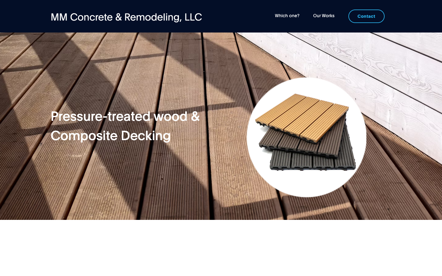 Decks Landing Page